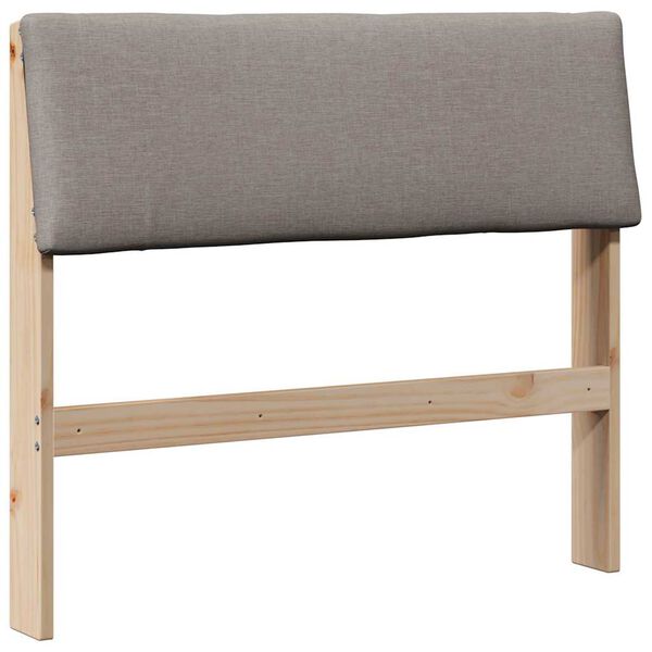 vidaXL T&ecirc;te de lit capitonn&eacute;e Taupe 100 cm Pin massif
