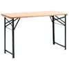 vidaXL Table de brasserie pliable avec 2 bancs 118 cm Bois de sapin