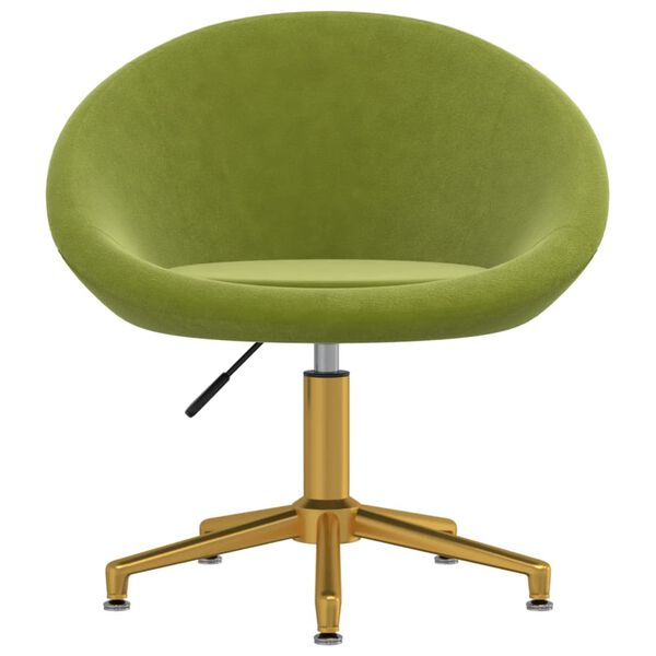 vidaXL Chaise de salle &agrave; manger Vert clair Velours