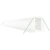 vidaXL Serre avec cadre en acier blanc 40 m&sup2; 20x2x2 m