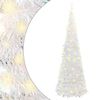 vidaXL Sapin de No&euml;l artificiel escamotable 200 LED blanc 210 cm