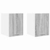 vidaXL Armoire suspendue 2 pc Gris Sonoma et Blanc Bois d'ing&eacute;nierie