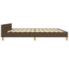 vidaXL Cadre de lit sans matelas marron fonc&eacute; 200x200 cm tissu
