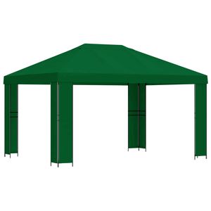 vidaXL Pavillon 4 &times; 3 m Vert Polyester et Acier 190 gsm