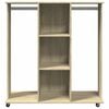vidaXL Garde-robe avec roues chêne sonoma 102x38x110cm bois ingénierie