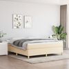 vidaXL Sommier &agrave; lattes de lit avec matelas Cr&egrave;me 160x200 cm Tissu
