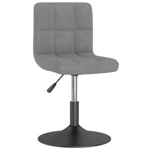 vidaXL Tabouret de bar pivotant Gris clair Velours