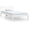 vidaXL Cadre de lit sans matelas blanc bois massif 100x200 cm