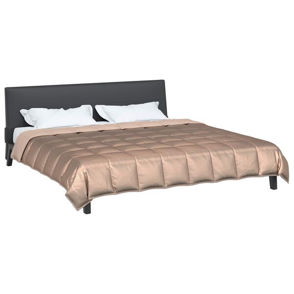 vidaXL Duvet d'&eacute;t&eacute; simple Dor&eacute; 240 x 200 cm Satin et Microfibre