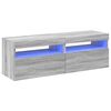 vidaXL Meubles TV 2 pcs avec lumi&egrave;res LED Sonoma gris 60x35x40 cm