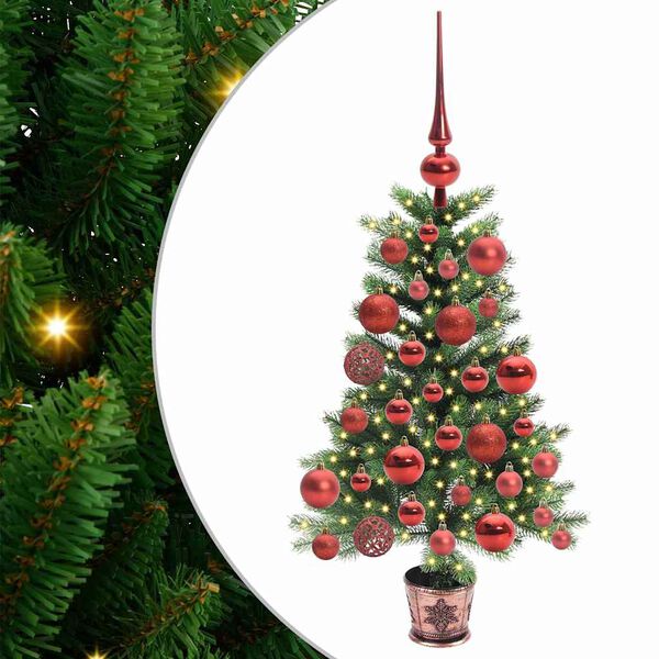vidaXL Sapin de Noël avec 150 LED avec support Vert 65 cm PE