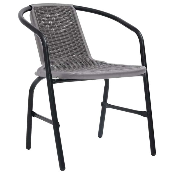 vidaXL Chaises de jardin lot de 2 Plastique Rotin et acier 110 kg