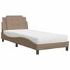 vidaXL Cadre de lit sans matelas Zadar cappuccino 90x200 cm similicuir