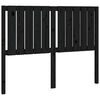 vidaXL T&ecirc;te de lit Noir 125,5x4x100 cm Bois massif de pin