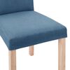 vidaXL Chaises &agrave; manger lot de 2 bleu tissu