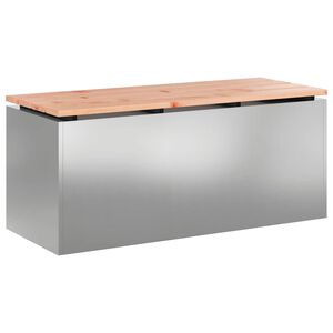 vidaXL Banc de jardin Argent 100 x 40 x 43 cm Acier galvanis&eacute;