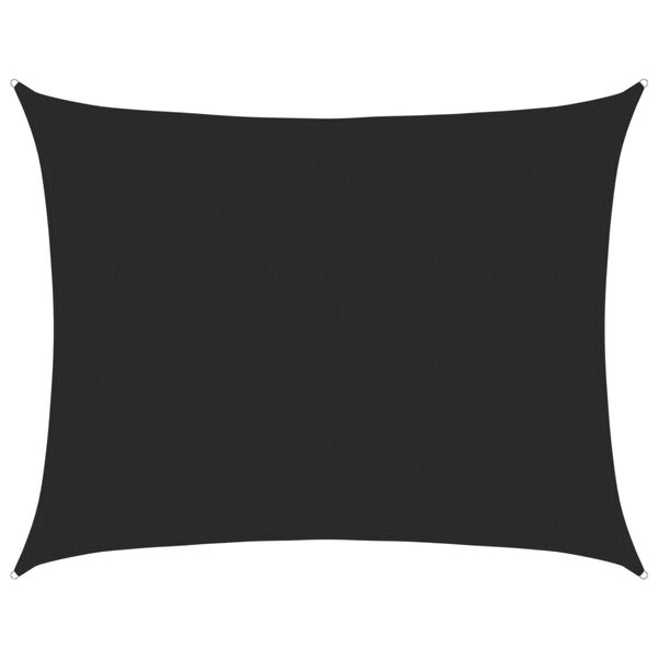 vidaXL Voile d'ombrage 160 g/m&sup2; Noir 6x7 m PEHD