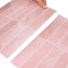 vidaXL Carrelage rectangulaire 10 pcs Rose 29 x 23 x 0,08 cm
