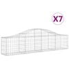 vidaXL Paniers &agrave; gabions arqu&eacute;s 7 pcs 200x30x40/60 cm Fer galvanis&eacute;