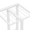 vidaXL Support pour plantes 4 niveaux 43x22x76 cm Blanc M&eacute;tal