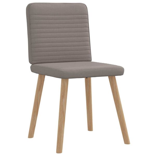 vidaXL Chaises &agrave; manger lot de 4 taupe tissu