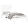 vidaXL Cadre de lit sans matelas blanc 90x190 cm bois massif