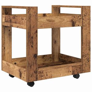 vidaXL Trolley de Bureau Bois Ancien 60 x 45 x 60 cm Bois d'ing&eacute;nierie