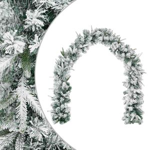vidaXL Guirlande de No&euml;l Vert et blanc 270 cm PVC et PE