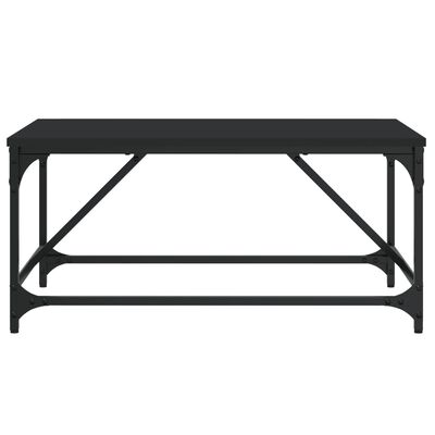 vidaXL Table basse noir 75x50x35 cm bois d'ingénierie