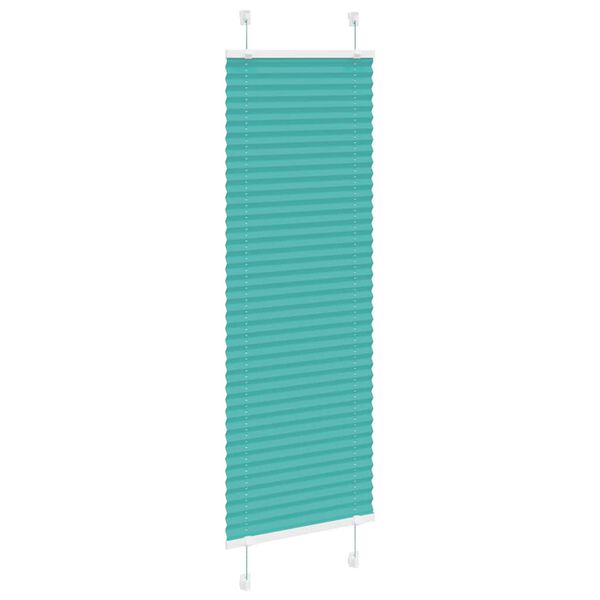 vidaXL Store pliss&eacute; vert p&eacute;trole 45x150 cm largeur du tissu 44,4 cm
