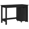 vidaXL Ensemble bureau et armoire 2 pc Noir Bois de pin massif