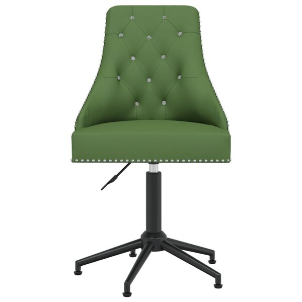 vidaXL Chaise pivotante de salle &agrave; manger Vert fonc&eacute; Velours