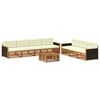 vidaXL Ensemble de canap&eacute;s d'ext&eacute;rieur 8 pc Naturel et Cr&egrave;me Polyester