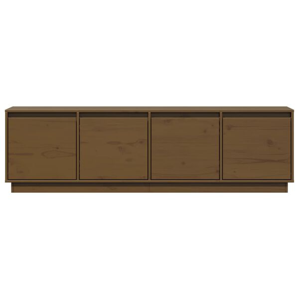 vidaXL Meuble TV Marron miel 156x37x45 cm Bois de pin massif
