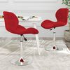 vidaXL Chaises pivotantes &agrave; manger lot de 2 Rouge bordeaux Velours