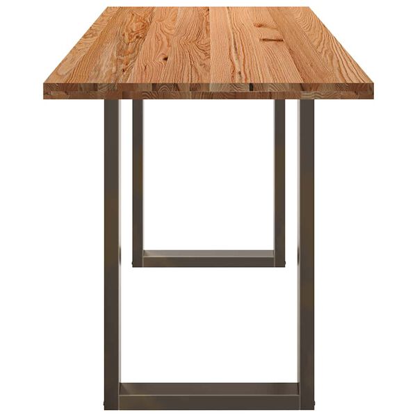 vidaXL Table de bar rectangulaire en bois massif de ch&ecirc;ne marron clair 180 x 80 x 92 cm