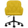 vidaXL Chaise pivotante de bureau Jaune Velours