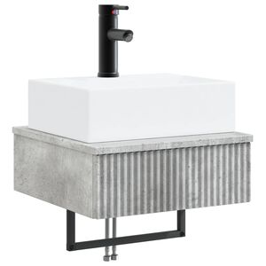 vidaXL Basin de lavage mural Gris b&eacute;ton 40 x 41 x 39 cm