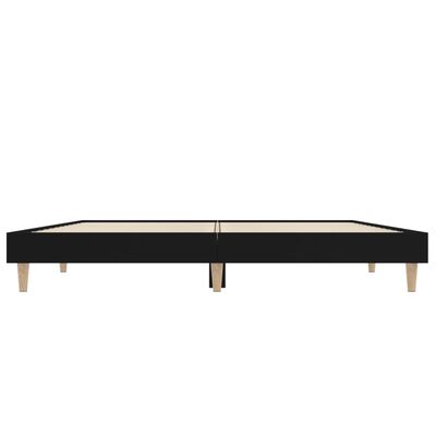 vidaXL Cadre de lit sans matelas noir 135x190 cm bois d'ingénierie