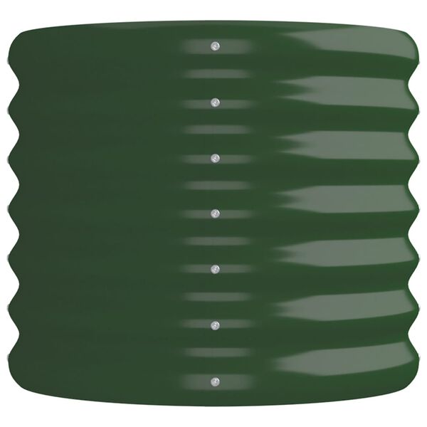 vidaXL Lit surélevé de jardin Acier galvanisé 152x40x36 cm Vert