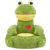 vidaXL Chaise pour enfants en peluche Grenouille Verte