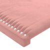 vidaXL Sommier &agrave; lattes de lit avec matelas Rose 100x200 cm Velours
