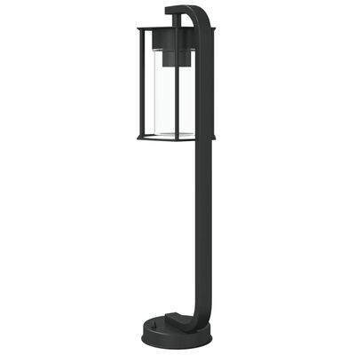 vidaXL Lampadaire d'extérieur noir 60 cm acier inoxydable