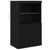 vidaXL Meuble d'appoint Ch&ecirc;ne noir 60,5 x 37 x 100 cm
