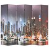 vidaXL Cloison de s&eacute;paration pliable 228 x 170 cm New York la nuit