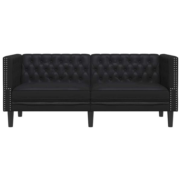 vidaXL Canap&eacute; Noir 174 x 74,5 x 70,5 cm PVC