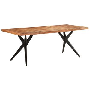 vidaXL Table de salle &agrave; manger 200x90x76 cm Bois d'acacia massif
