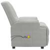 vidaXL Fauteuil de massage &eacute;lectrique Gris clair Similicuir daim