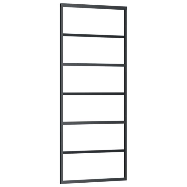 vidaXL Porte coulissante et quincaillerie Verre ESG/Aluminium 76x205cm
