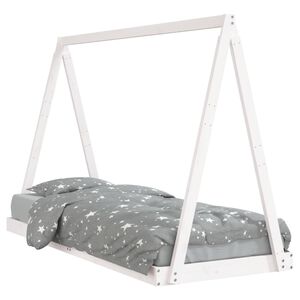vidaXL Cadre de lit pour enfants blanc 80x200 cm bois de pin massif